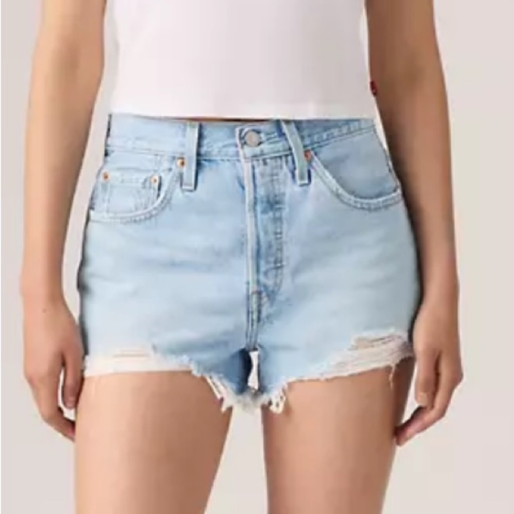 Levi’s Premium 502 Original Fit High Rise Denim Shorts